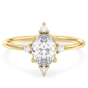 Anillos de Compromiso Elegantes REYES de Plata de Ley 925, Joyería de Moissanita con Certificado GRA, Regalo de Aniversario para Mujer - Product Image 1