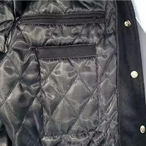 Chaqueta universitaria de satén ligera, chaqueta de béisbol Bomber personalizada OEM, ropa de abrigo Unisex para ropa de calle de moda, estilo universitario - Product Image 6