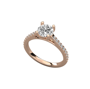 Nouveautés 2025 Bague en diamant Or massif 14 carats Diamant de laboratoire certifié IGI Bague de fiançailles classique Bague taille brillant - Product Image 1