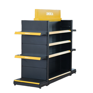 Étagères métalliques de supermarché double face A51 personnalisables présentoir de vente au détail personnalisé pour l'usine de stockage de magasin-couleur de taille - Product Image 1