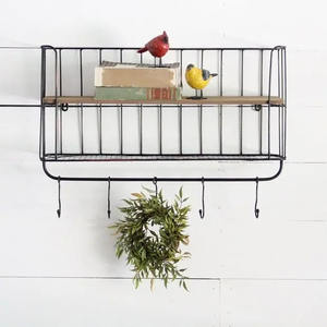 Great Design Metal Wall <b>Rack</b> Living Room Decor Black Wall Hanging Storage <b>Rack</b> <b>Shelf</b> Handmade Wholesale Prices - Product Image 6