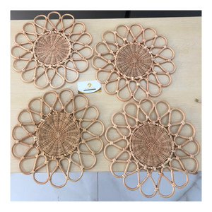 แผ่นหวายพรีเมี่ยมคุณภาพช่างฝีมือทำด้วยมือสไตล์โบโฮใช้สำหรับตกแต่งโต๊ะงานแต่งงานราคาโรงงานโดยตรง - Product Image 1