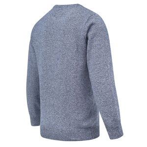 100% haute qualité coton marine pointillé col rond hommes pull respirant Anti-rides ajustement pour l'hiver personnalisable Logo avant - Product Image 4