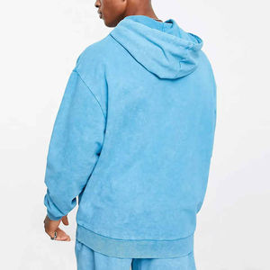 Sweat à capuche oversize élégant délavé à l'acide, logo imprimé sur mesure, sweats à capuche délavés à l'acide tendance, prix de gros - Product Image 2