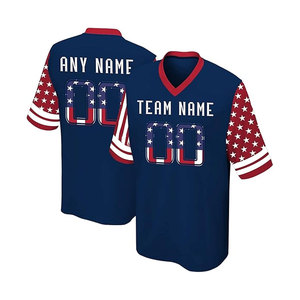 Conjunto de camisetas de fútbol americano con impresión personalizada, número de nombre de equipo personalizado corto para hombres y adultos, servicio OEM disponible - Product Image 6