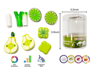Set di cibo da gioco di smistamento a colori 46 pz giocattoli divertenti e vibranti per il taglio di cibo e frutta per bambini giocattoli educativi in età prescolare - Product Image 5