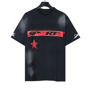 Nueva llegada de los hombres de calidad de patrón sólido logotipo personalizado de manga corta de algodón de lana camisetas para la temporada de verano a granel mezcla de valores usados - Product Image 5