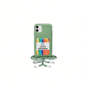 Funda de Silicona DAM Real para iPhone 14 Pro con Cordón, Diseño de Color Puro - Product Image 2