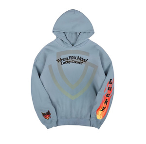 Sudaderas con Capucha de Algodón Tejidas a Medida para Hombre, Otoño, Impresión Digital Personalizada, Logotipo Frontal, Servicio OEM, Patrón Sólido, Cuello con Capucha, Anti-Pilling - Product Image 1