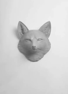 Decoración de pared Art Deco Metal Wolf Head Escultura Estatua para colgar en la pared de la sala de estar - Product Image 5