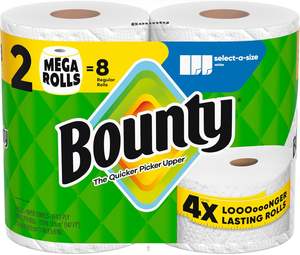 Toallas de Papel Bounty Select-A-Size, Blancas, 2 Mega Rollos = 8 Rollos Regulares - Product Image 5