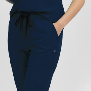 Elegante Jogger Scrub Pant Easy-Care Fabric Medical Scrubs para mujeres Logo impreso 4-Way Stretch Nursing Uniform Sets Vietnam - Product Image 4