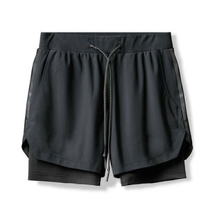 2025 nouveau été décontracté 100% Polyester séchage rapide respirant élastique maille taille poches latérales course Gym hommes Shorts - Product Image 3
