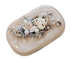 Pochette en résine fabriquée à la main par un designer pour femmes 100% Sac de soirée en résine fabriqué à la main avec la meilleure offre Boîte de mariage nuptiale - Product Image 4