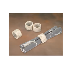 Marble Napkin Rings Set Round Shape Pink Stone Tissue Holder Matte Luxury Look <b>for</b> <b>Wedding</b> Table Cheap Price - Product Image 3