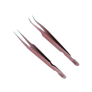 Pince à cils personnalisée de marque privée en acier inoxydable de qualité supérieure pince à cils pince à cils à prise antidérapante - Product Image 4