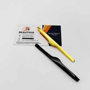 Pinzas para Cejas de Acero Inoxidable con Punta Inclinada, Ligeras, Herramientas para Depilar y Remover Vello, Pinzas para Cejas con Logotipo Privado Personalizado - Product Image 2
