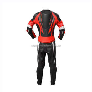 Combinaison de moto de nouvelle conception pour hommes, en cuir véritable, deux pièces, combinaison de moto avec protection d'armure - Product Image 4