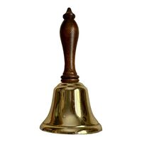 Campana de mano tradicional de latón pesado con mango artesanal adecuada para clases de yoga meditación y uso espiritual
