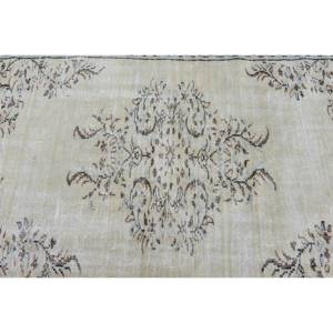 พรมขน4.8x8.3ft สีเบจสีน้ำตาลแบบดั้งเดิมงานเย็บปะแบบตุรกีพรมสี่เหลี่ยมสำหรับห้องนั่งเล่นพรมยางรองข้างเตียง - Product Image 5