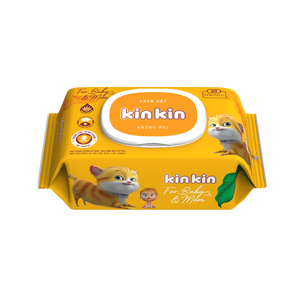 ผ้าเช็ดทำความสะอาดเด็ก KinKin OEM แบบไม่ถักทอ 30 ชิ้น ผลิตจากเส้นใยเรยอนคุณภาพสูง ผ่านการฆ่าเชื้อ ปลอดภัยสำหรับผิวแพ้ง่าย ปราศจากสารเรืองแสง ผลิตในเวียดนาม - Product Image 1