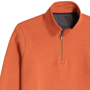 Sweat-shirt à capuche en maille vierge à col rabattu personnalisable OEM pour hommes - Product Image 5