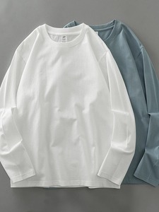 T-shirt noir à imprimé tricoté ultra-léger pour homme, 7 pièces, séchage rapide, respirant, absorbant la sueur et anti-boulochage, 100% coton - Product Image 3