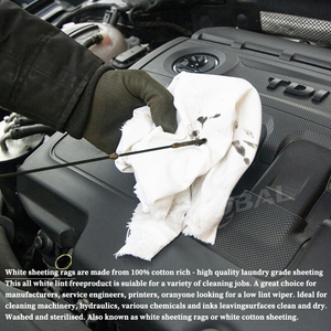 Stracci di <span class=keywords><strong>Cotone</strong></span> Bianchi ad Alta Assorbenza per Uso Industriale, per Pulizia, Venduti al Chilo, Scarti di Tessuto in <span class=keywords><strong>Cotone</strong></span>, Balle di Stracci, Stracci di <span class=keywords><strong>Cotone</strong></span> all'Ingrosso - Product Image 5