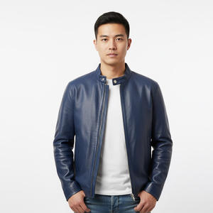 Chaqueta de Piel de Oveja Genuina Personalizada para Hombre, Proveedor de Fábrica OEM, Chaqueta de Motociclista Hecha a Medida al por Mayor, Ropa Exterior de Moda, Estilo Casual de Invierno - Product Image 1