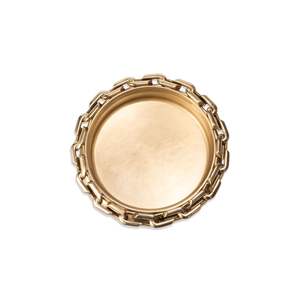 Posavasos contemporáneo de metal para botellas de vino para interiores minimalistas que añade un brillo suave mientras protege las superficies delicadas de los muebles. - Product Image 4