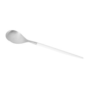 Ensemble de couverts de qualité supérieure bicolores blanc mat argenté 6 pièces cuillère et fourchette en acier inoxydable pour aliments fabriqués par le grossiste - Product Image 1