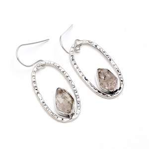 Pendientes de Plata de Ley 925 con Diamantes Herkimer de Corte Elegante y Aspecto Real, Hechos a Mano, Regalos de Boda - Product Image 4