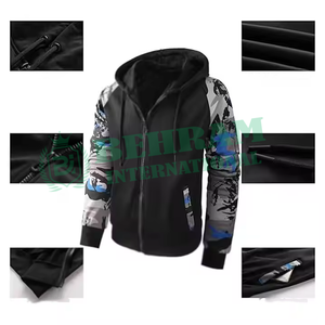 Venta al por mayor personalizado cremallera Sudadera con capucha pantalones térmicos hombres Casual Sudadera con capucha bajo MOQ mejor calidad polar hombres sudaderas con capucha 330 GSM para hombres - Product Image 3