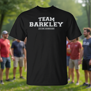 T-shirt Team Barkley noir pour adulte, unisexe, col rond, manches courtes, promotionnel - Product Image 3