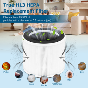 Filtre de remplacement Cobectal 1-Pack Blanc H13 True HEPA 3-en-1 pour purificateurs d'air ZQA-2000B ZQA-3000A à usage domestique - Product Image 6