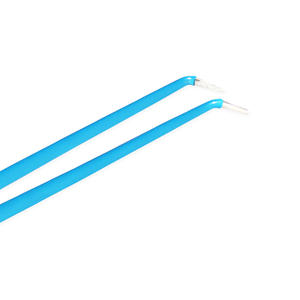 Pinzas de coagulación médica Pinzas bipolares de punta en ángulo de bayoneta recubierta de color azul para sala de cirugía - Product Image 3