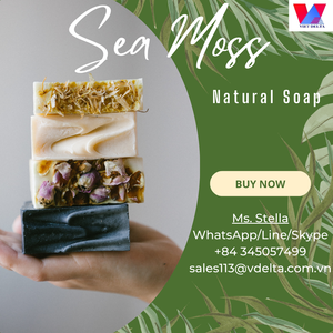 Natural Sea Moss Handmade Bar <b>Soap</b> Solid 100g for Daily Cleansing - Product Image 1