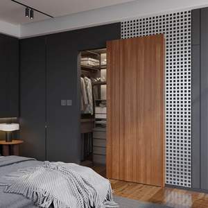Sistema <span class=keywords><strong>de</strong></span> <span class=keywords><strong>Puertas</strong></span> Corredizas Flotantes <span class=keywords><strong>de</strong></span> <span class=keywords><strong>Madera</strong></span> Sólida Moderna con Herrajes Ocultos <span class=keywords><strong>para</strong></span> Decoración <span class=keywords><strong>de</strong></span> Interiores <span class=keywords><strong>de</strong></span> Cocina, Sala <span class=keywords><strong>de</strong></span> Estar y Dormitorio - Product Image 2