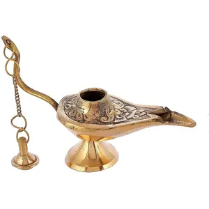 Messing Handgemaakte Aladdin Lamp Gouden Afgewerkte Top Trendy Nieuwe Verzamelbare Decor Geschenken Item Aladdin Lamp Serviesgoed Decor Product