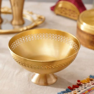 Bol décoratif en métal, centre de table moderne fait à la main pour la salle à manger, le salon, la cuisine et l'affichage quotidien à la maison - Product Image 1