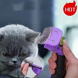 Meilleure vente de peigne <span class=keywords><strong>d</strong></span>'épilation avec logo personnalisé pour toilettage <span class=keywords><strong>d</strong></span>'animaux de compagnie brosse <span class=keywords><strong>d</strong></span>épilatoire en fourrure de chien autonettoyante toilettage de poils <span class=keywords><strong>d</strong></span>'animaux de compagnie - Product Image 2