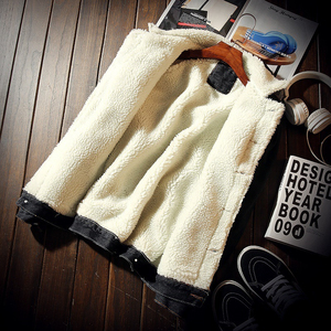 2022 vente en gros veste en jean de coton pour garçon personnalisé à Yiwu bleu noir Jean fourrure Streetwear veste pour hommes - Product Image 6