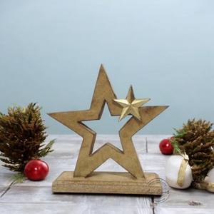 ต้นกวางเรนเดียร์ทำจากไม้แนวชนบทของตกแต่งคริสต์มาสโต๊ะบ้านไร่ - Product Image 5