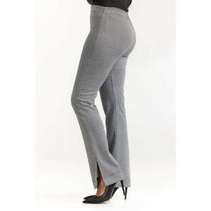 Pantalon évasé pied-de-poule gris 224-220-002, taille haute, infroissable, formel - Product Image 4