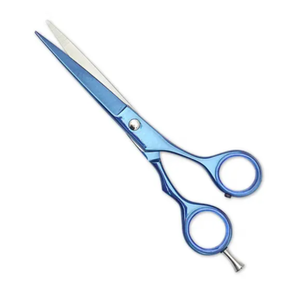 Tijeras de corte de pelo de acero y Metal con revestimiento azul hechas a medida Herramienta de belleza de salón profesional y para el hogar-Venta al por mayor - Product Image 2