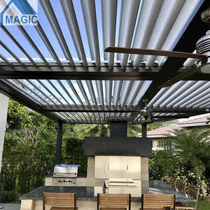 Pergola motorisée en aluminium imperméable, ouverture dynamique, toit de pergola en aluminium électrique, lamelles - Product Image 6