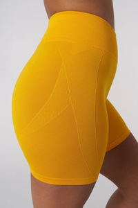 Pantalones cortos de correr para mujer de secado rápido al por mayor pantalones cortos de entrenamiento activos de cintura elástica con capa deportiva con bolsillos pantalones cortos de yoga - Product Image 2