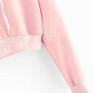 Sudaderas de alta calidad para mujer Crop Top Hoodie 2024 nuevo estilo OEM ODM Casual logotipo personalizado impresión Crop Top Hoodie - Product Image 4