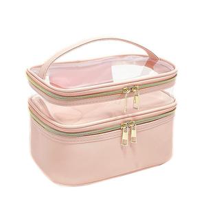 Neceser de viaje portátil <span class=keywords><strong>para</strong></span> mujeres y <span class=keywords><strong>niñas</strong></span>, bolsa grande de doble capa, resistente al agua, organizador de <span class=keywords><strong>maquillaje</strong></span> - Product Image 1