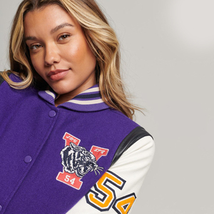 2024 nuevas chaquetas universitarias personalizadas de alta calidad para mujer con mangas largas, las mejores chaquetas de béisbol para damas - Product Image 4